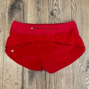 Lululemon Speed Up Shorts 2.5" Size 6 In Dark Red